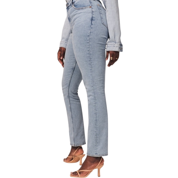 Abercrombie & Fitch Curve Love '90s Slim Straight Ultra High Rise Jean 28 6 - Picture 9 of 15